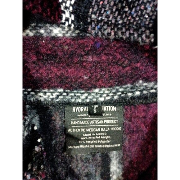 Mexican Baja Sz S Hoodie Womens  Hydration Nation Hippie Pullover Surfer Poncho - Picture 11 of 11